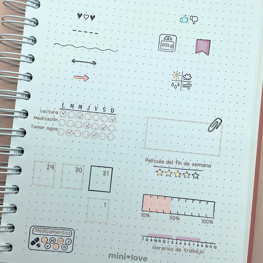 Master Set de Sellos Bullet Journal