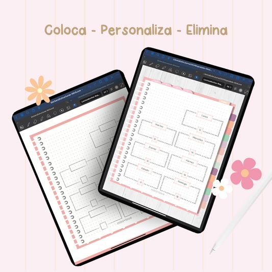 Sticker Digitales - Plantillas 20 Estructuras Semanales