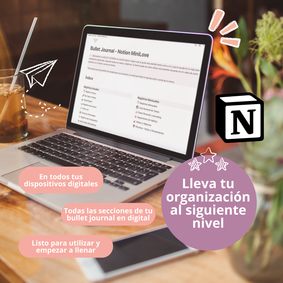 Bullet Journal Anual para Notion