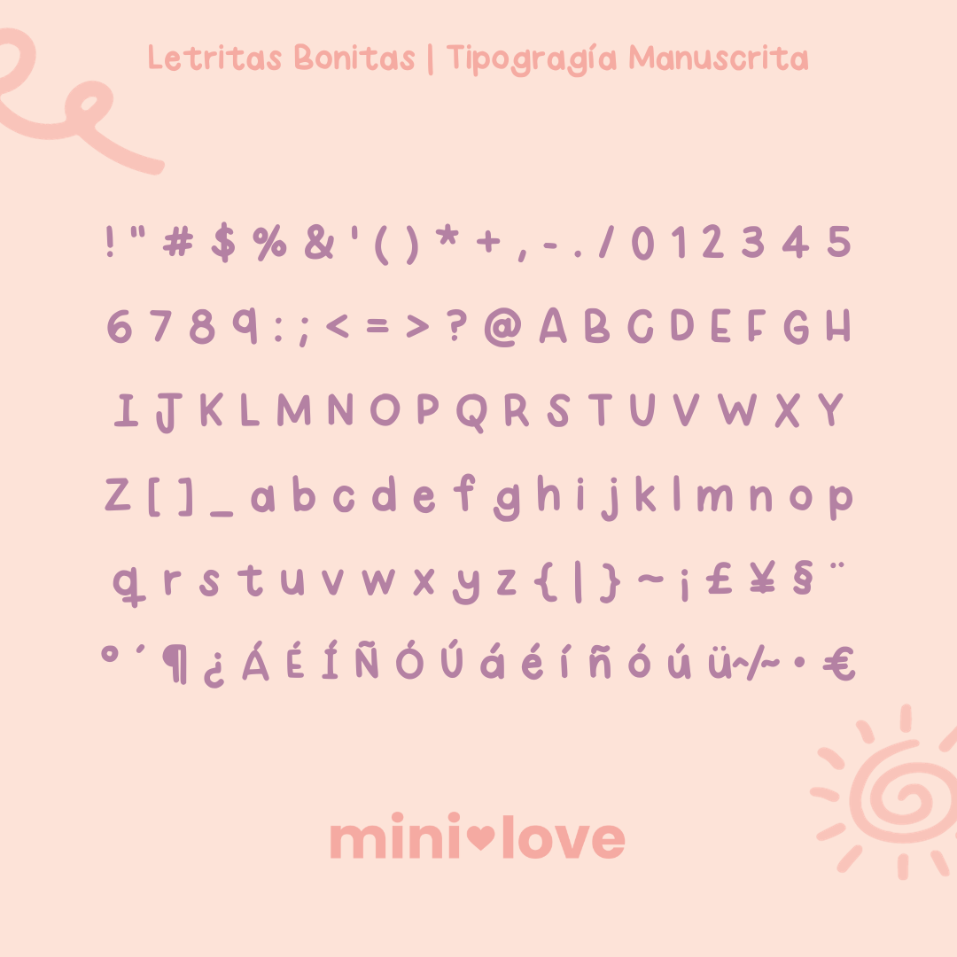 Tipografía Letritas Bonitas