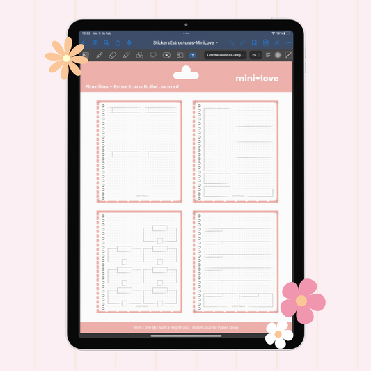 Sticker Digitales - Plantillas 20 Estructuras Semanales