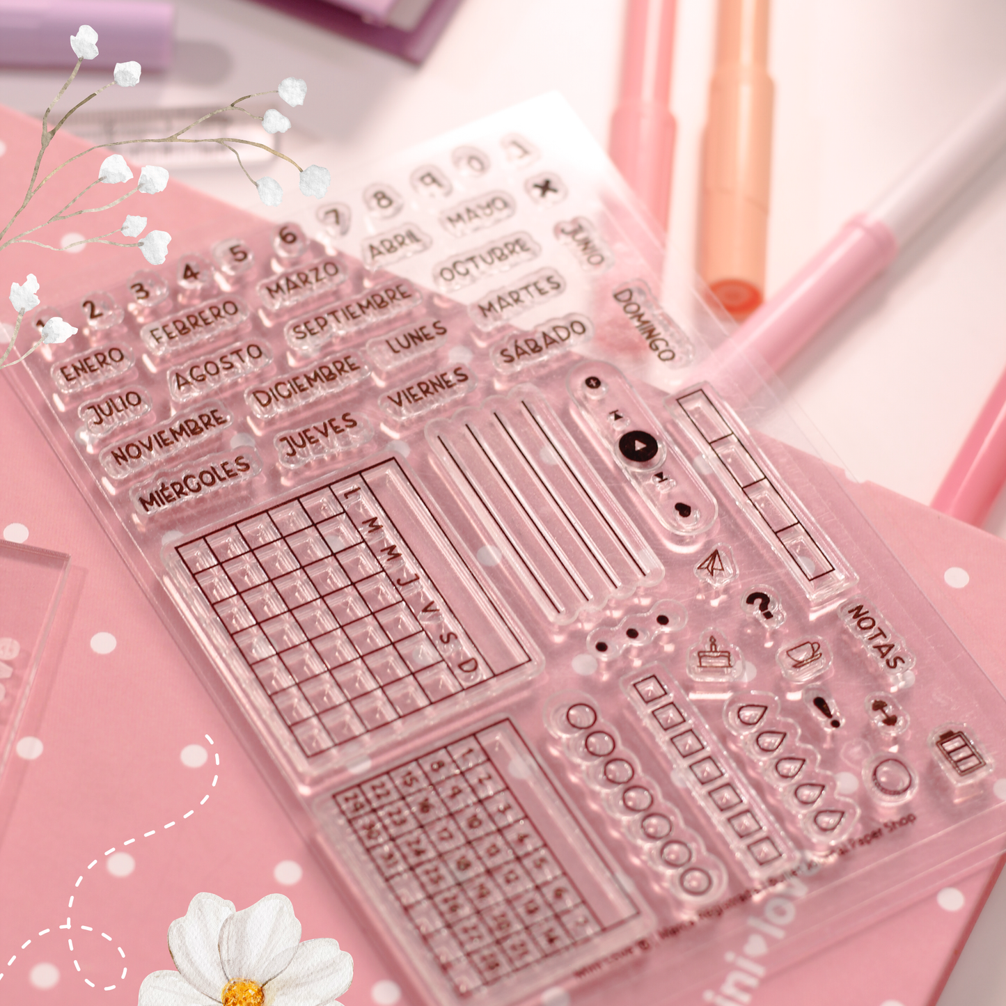 Sellos para Agenda Bullet Journal