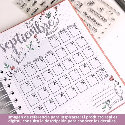 Calendarios - Plantilla para Bullet Journal