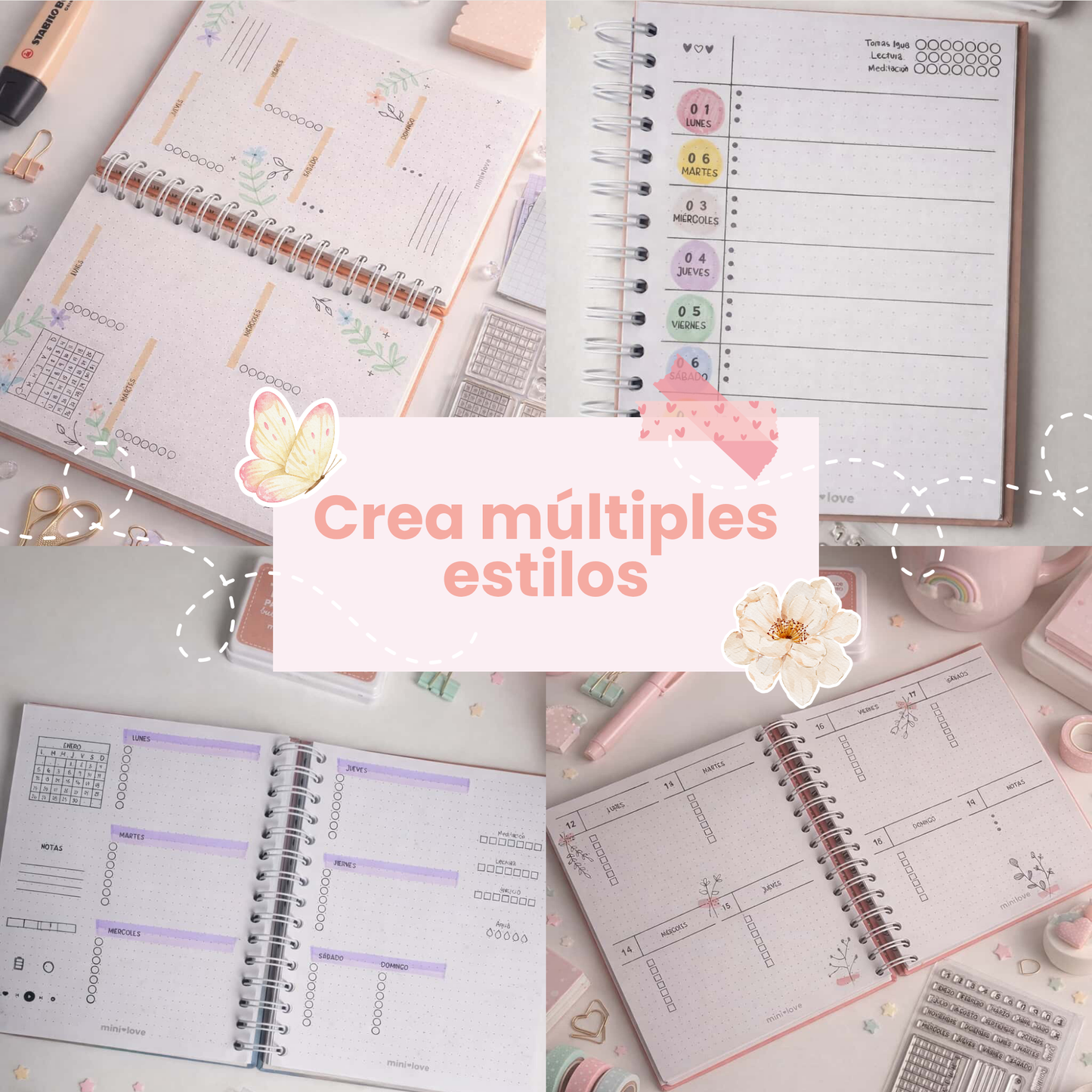 Sellos para Agenda Bullet Journal