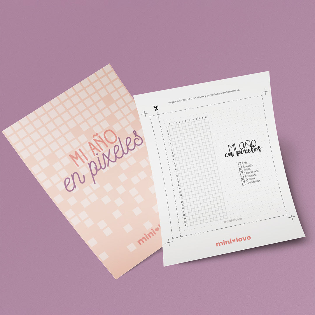Mi año en pixeles - Plantilla para Bullet Journal