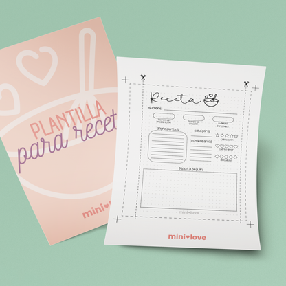 Receta - Plantilla para impresión